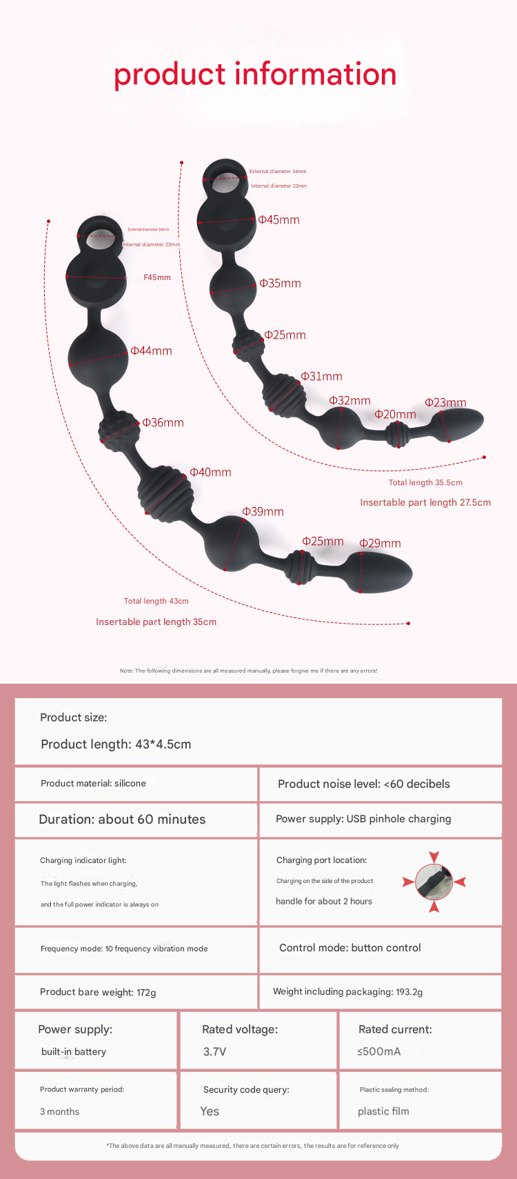 Anal Vibrator Butt Plug Adult Masturbation Sex Toy - Image 9