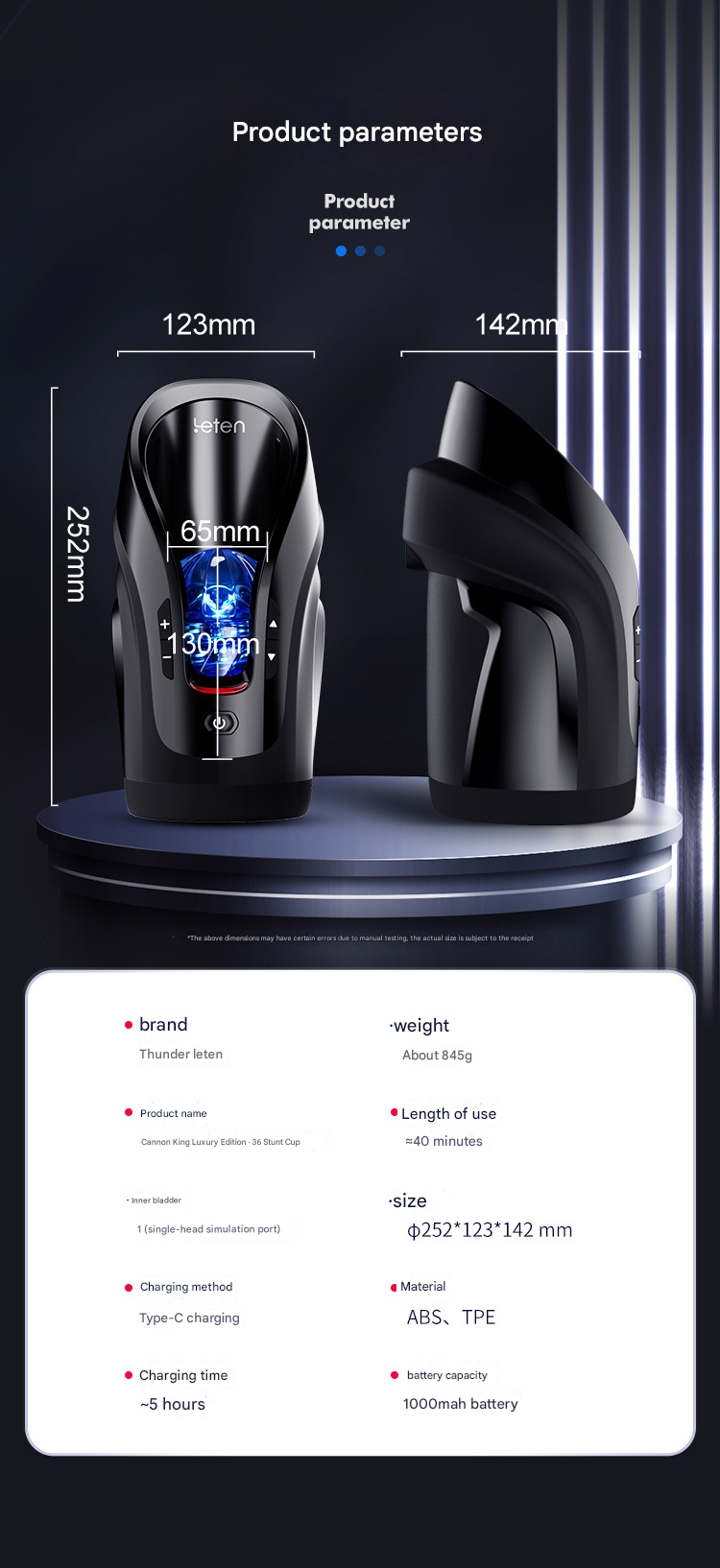 Hot sale Thunderstorm Cannon King Luxury 36 Special Skills Male Masturbator - Image 6