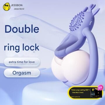 JISSBON Lock Sperm Ring Remote Control Vibration Bounce Adult Sex Products