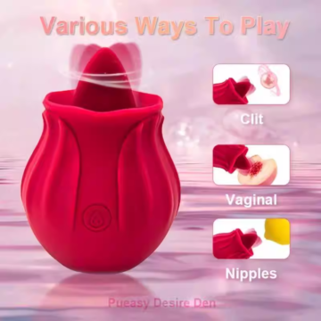 Hot-selling products in Europe and America Rose Tongue Licking Oral Sucking G Spot Vibrator for Women